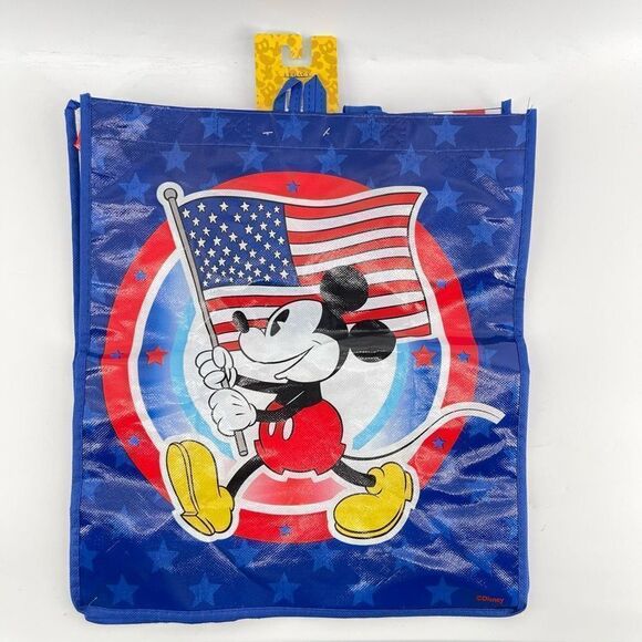 Disney Legacy Freedom Mickey Mouse Red White Blue Double Handle Reusable Tote - Picture 4 of 5